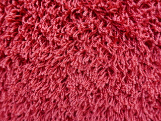 Rote,flauschige Woll-Textur, Hintergrund, Detail