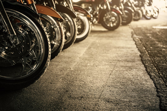 Motorcycles in a row © Mariusz Blach