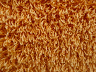 Orange, flauschige Woll-Textur, Hintergrund, Detail
