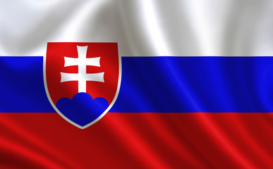 Slovak flag. Slovakia flag. Flag of Slovakia. Slovakia flag illustration. Official colors and proportion correctly. Slovak background. Slovak banner. Symbol, icon.  