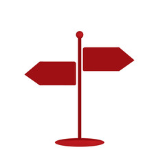 Red signpost icon 