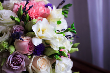 The bride's bouquet, flowers, roses