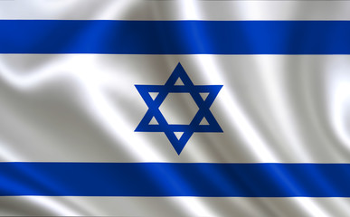 Israel flag. Israeli flag. Flag of Israel. Israel flag illustration. Official colors and proportion correctly. Israeli background. Israeli banner. Symbol, icon.  