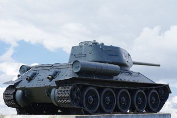 Fototapeta na wymiar tank of the Red Army