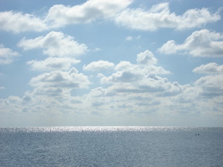 summer sea under the clouds