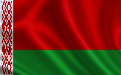 Belorussian flag. Belarus flag. Flag of Belarus. Belarus flag illustration. Official colors and proportion correctly. Belorussian background. Belorussian banner. Symbol, icon.  