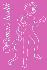 Woman with snake poster