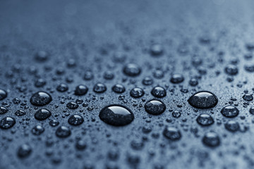 Water drops on a rough surface