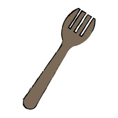 fork icon over white background vector illustration