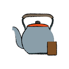 keettle icon over white background colorful design vector illustration