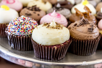 Assorted Flavors of Cupcake on Display