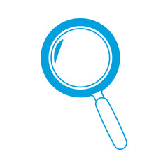 magnifying glass icon over white background vector illustration