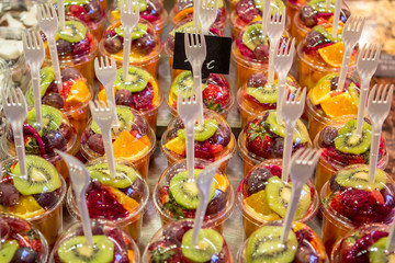 La Boqueria market in Barcelona, Spain