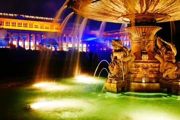 Stuttgart Schlossplatz Springbrunnen