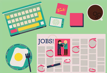 Looking for a Job in the Newspaper