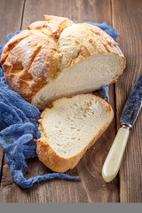 Baked bread, top view