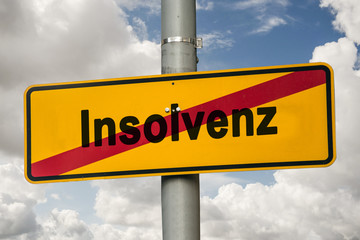 Obraz premium Schild 244 - Insolvenz