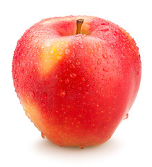 red apple path isolated