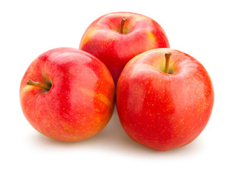 red apple path isolated