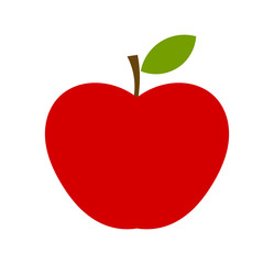 Red apple. Vector illustration