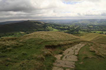 Naklejka premium Castleton, Winhill and surroundings, enjoying the nature, Peak District, UK
