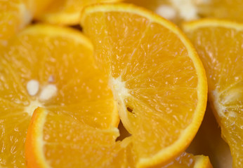 Fresh Juicy Orange Fruit Slice Isolated. Citus Fruit. Natural Vitamin C. 