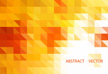 Vector orange abstract background of triangles