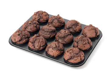Muffinblech mit Muffins