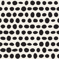 Hand drawn style ethnic seamless pattern. Abstract geometric shapes background in black and white.