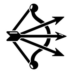 Bow and arrows equipment icon, simple style