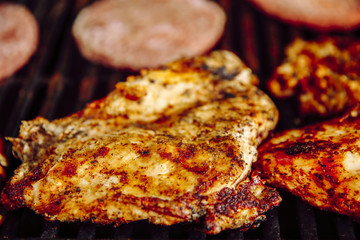 Grilled chicken at a bbq