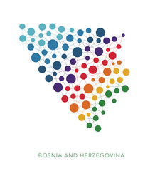 dotted texture Bosnia and Herzegovina vector background