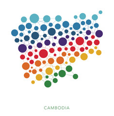 dotted texture Cambodia vector background