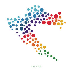 dotted texture Croatia vector background
