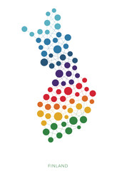 dotted texture Finland vector background