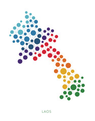 dotted texture Laos vector background