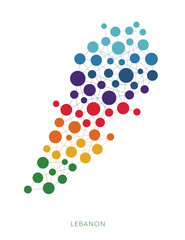 dotted texture Lebanon vector background