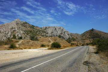 Mountain road. Beautiful mountain landscapes
