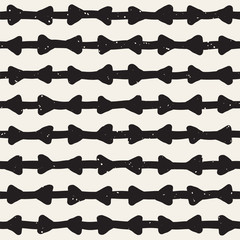 Naklejka premium Seamless pattern with hand drawn lines. Abstract background with freehand brush strokes. Black and white texture. Ornament for wrapping paper.