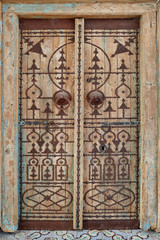 The ancient door  in Arabic style.
