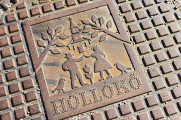 Manhole cover in Holloko