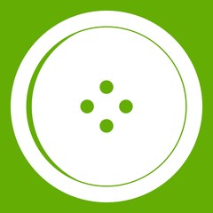 Round sewing button icon green