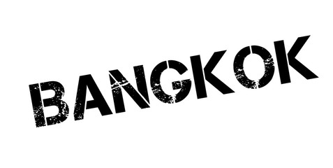 Bangkok rubber stamp. Grunge design with dust scratches. Effects can be easily removed for a clean, crisp look. Color is easily changed.