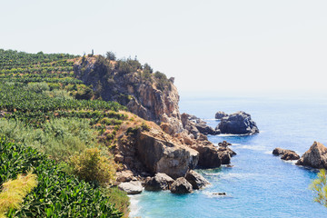 Seascape with beautiful picturesque bay