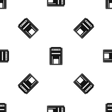 Square post box pattern seamless black