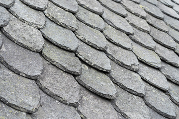 Texture of the shale roof in Norway