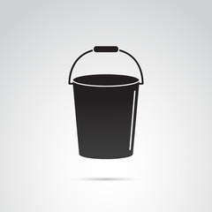 Bucket vector icon.