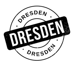 Dresden rubber stamp. Grunge design with dust scratches. Effects can be easily removed for a clean, crisp look. Color is easily changed.