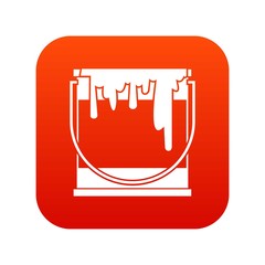 Paint can icon digital red