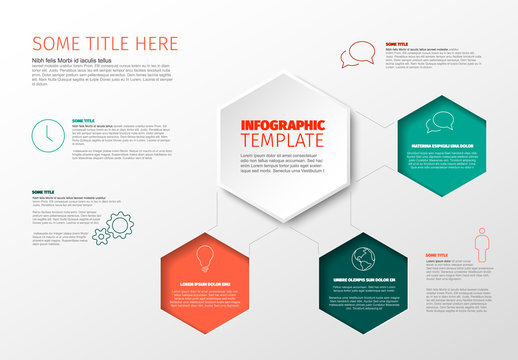 Colorful Hexagon Infographic Layout 2